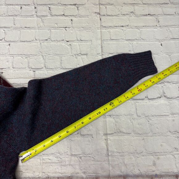 Parker of Vienna Men 100% Shetland Wool Sweater Size Large Argyle C046 -4 - Picture 5 of 14